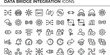 © RUKSANA - Data Bridge Integration Line Icon Set With API Connection Cloud Transfer Workflow And Security Symbols