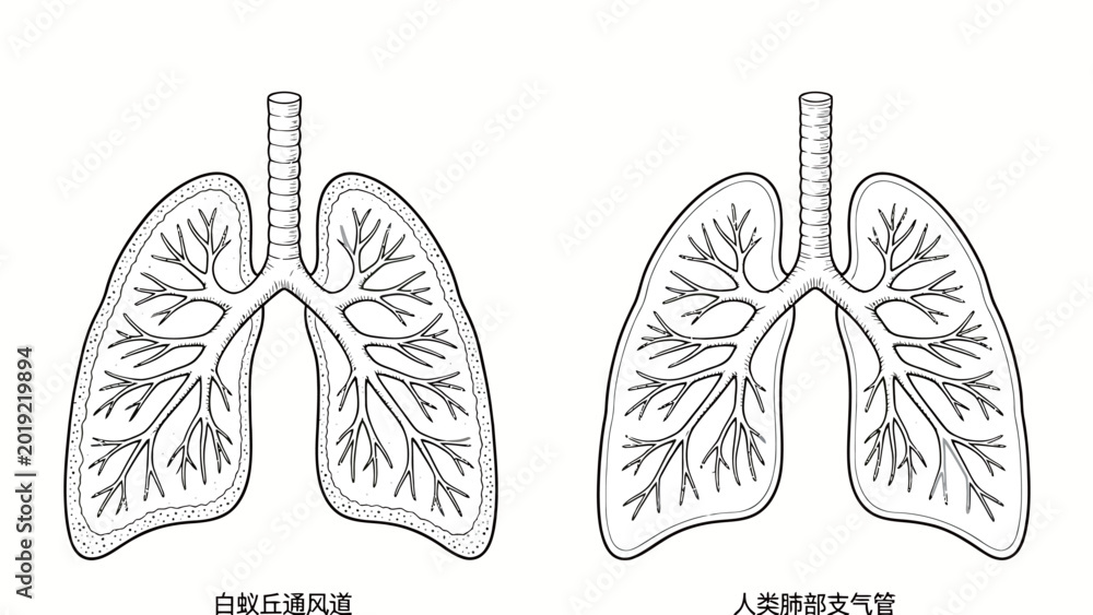Side-by-side black and white line art comparison diagram illustrating ...