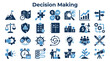 © Iconique Studio - Decision making concept with icons representing strategy planning analysis and problem solving for business growth and success