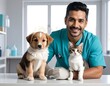© balonku22 - Veterinarian with dog and cat.