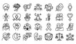 © MstBrishti - Friendly modern dog mascot icons vector pack for pet brands and veterinary design isolated on white