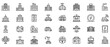 © MdAtiqur - Collection of minimalist black and white building and structure icons