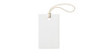 © PNG Lab - Blank white paper hang tag with twine string