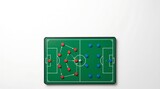 Soccer Tactic Board for Game Strategy on White Background