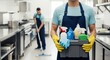 © Dece Std - Professional Cleaners in a Commercial Kitchen Environment.