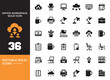 © SHAMSUL - Office workspace solid icons pack modern corporate productivity collection