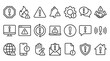 © MdBellal - Exclamation mark, alert, warning and error concept editable stroke outline icons set isolated on white background flat vector illustration.