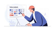 © Barokahe - Engineer analyzing value data on spreadsheet, business strategy, financial planning, cost reduction