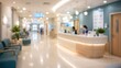 © BhansaliKushal - Blurred hospital lobby reception area medical clinic waiting room healthcare facility background interior doctor office hall nurses station