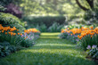 © Tetiana - Colorful flowers blossom in garden generative ai picture