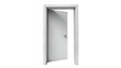 © Nicolas - Open white interior door with silver handle, isolated on transparent background