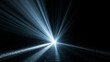 © Studio Side - Blue White Light Burst Rays from Horizon Reflective Dark Floor