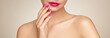 © Oleg Gekman - Portrait beautiful young woman with clean fresh skin. Model with healthy skin, close up portrait. Cosmetology, beauty and spa