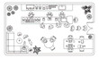 © Chaudhary - Architectural floor plan vector of a modern cafe, top view interior layout with furniture and people, coffee shop blueprint with bar and seating