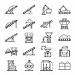 © Dion - Industrial machinery and equipment icons for construction and manufacturing.