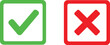 © Vector Studio - Green check mark and red cross icon set Vector