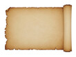 © Tarikulsio - Old vintage scroll of parchment paper with curled edge for historical document isolated on transparent background
