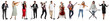 © New Africa - Musicians. Portraits of different people on white background, set