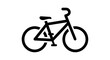 © ayu - Black and white bicycle icon isolated on white background for design