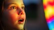 © Audax - Awestruck child looking at colorful lights.