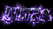 © 凌駕 織田 - ULTRA 3D Text Effect with Purple Electric Energy and Metallic Rock Texture