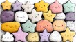 © 娟 秀秀 - Cheerful Stuffed Star & Cloud Plushies: Colorful Soft Toy Collection