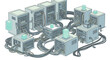 © Alam - Networked computer servers connected by cables in a data center, illustrating technology and information systems.