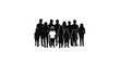 © Shfa - Diverse group of people standing together in silhouette.