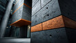 © Kitsada - Modern architectural building exterior with concrete and brick textures showcasing contemporary urban design features