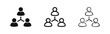 © drawing lines - Team Hierarchy and Organization Chart Icon Set in Three Styles
