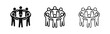 © drawing lines - Teamwork Community Icons Set for Unity Collaboration and Partnerships