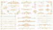 © GW - Ornate gold flourish collection with decorative borders and scrolls.