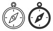 © gerik_a - compass icon set with outline and solid styles navigation symbol design on transparent background