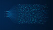 © natrot - Big data visualization. Social network, financial analysis of complex databases. Data mining. Vector technology background. Information analytics concept.