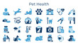 © Iconique Studio - Pet Health Care Icons and Symbols Set Veterinarian Animal Clinic Medical Services and Wellness Collection