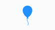 © Poncotan - Blue balloon tied with string.