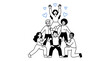 © Jianjiu - A group of diverse individuals working together to lift one another physically and emotionally, illustrating teamwork, support, and the spirit of collaboration in our community.
