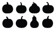 © Sonia512 - Pumpkin silhouettes on a white background