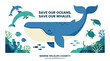 © Kawa - Save Our Oceans and Whales Marine Wildlife Charity Poster