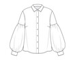 © Olesya - Fashion sketch of classic shirt with puffer sleeves