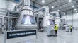 © Stitch - Workers monitoring hydrogen reduction furnaces producing decarbonized steel inside a modern industrial plant
