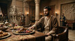 © Faith Stock Studio - Daniel refusing royal food in the Babylonian palace. Biblical scene of faith and integrity. Historical religious illustration