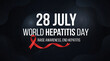 © LENSORIA - World hepatitis day awareness campaign with red ribbon on dark background