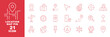 © top - Map and location icon set. Navigation, GPS, direction, travel, route, destination, road, navigator icons. Thin line editable stroke vector illustrations. Map pin thin line icon set. destination point