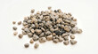 © gihan - A pile of small, rough, gray and brown rocks or pebbles isolated on white background for decoration or landscaping purposes in garden or outdoor setting