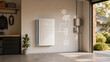 © Mikhail - Modern Home Energy Storage Battery System with Solar Power Diagram in Garage