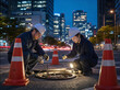 © CoreSelect - 야간 도로 정비 작업 / Night Road Maintenance