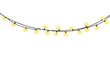 © MOHAMMED - string lights with yellow bulbs on black wires for outdoor decoration purposes one line