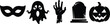 © MD - Halloween symbols and objects in black and white