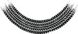 © MD - Tire track mark, curved rubber, automotive transportation.